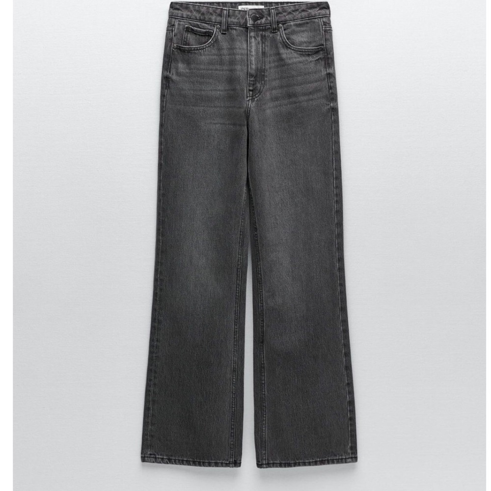 Zara Zw The ‘90S Wide Leg Jeans Gray‎ Marl